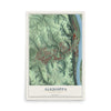 Map of Aliquippa, Pennsylvania, 12 x 18 inch unframed archival matte print