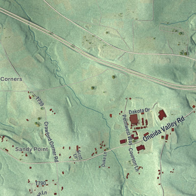 Close-up of the map of Allegheny, Butler County, Pennsylvania print showing street and building detail
