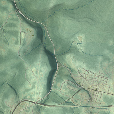 Second close-up of the map of Allegheny, Cambria County, Pennsylvania print showing more streets and buildings