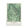 Map of Allegheny, Westmoreland County, Pennsylvania, 12 x 18 inch unframed archival matte print