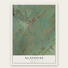 Allensville, Pennsylvania map print, the full design