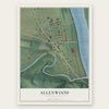 Allenwood, Pennsylvania map print, the full design