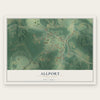 Allport, Pennsylvania map print, the full design