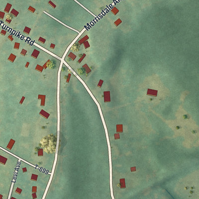Close-up of the map of Allport, Pennsylvania print showing street and building detail