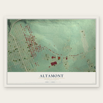 Altamont, Pennsylvania map print, the full design