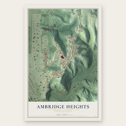 Ambridge Heights, Pennsylvania map print, the full design