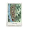 Map of Ambridge, Pennsylvania, 12 x 18 inch unframed archival matte print