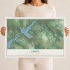Map of Amity, Erie County, Pennsylvania, 12 x 18 inch unframed archival matte print