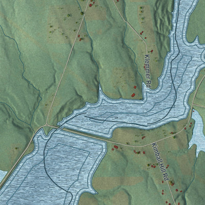 Second close-up of the map of Amity, Erie County, Pennsylvania print showing more streets and buildings