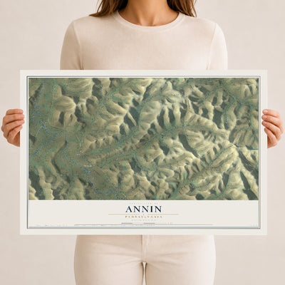 Map of Annin, Pennsylvania, 12 x 18 inch unframed archival matte print