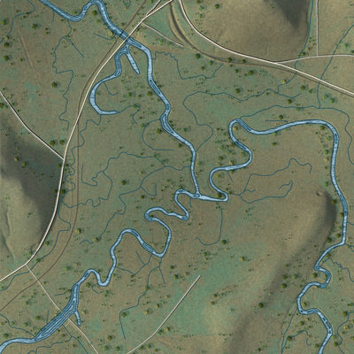 Close-up of the map of Annin, Pennsylvania print showing street and building detail