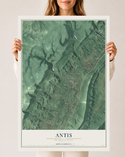Map of Antis, Pennsylvania, 24 x 36 inch unframed archival matte print