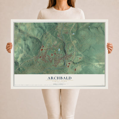 Map of Archbald, Pennsylvania, 24 x 36 inch unframed archival matte print
