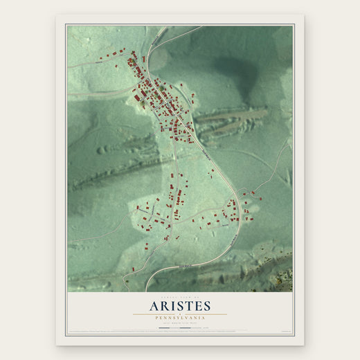 Aristes, Pennsylvania map print, the full design