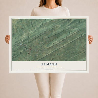 Map of Armagh, Mifflin County, Pennsylvania, 24 x 36 inch unframed archival matte print