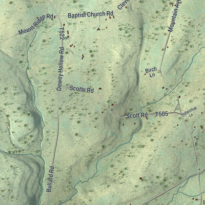 Close-up of the map of Armenia, Pennsylvania print showing street and building detail