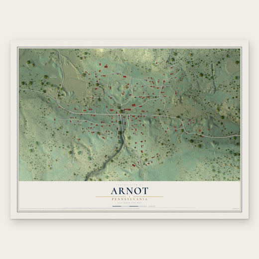 Arnot, Pennsylvania map print, the full design