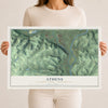 Map of Athens, Bradford County, Pennsylvania, 12 x 18 inch unframed archival matte print