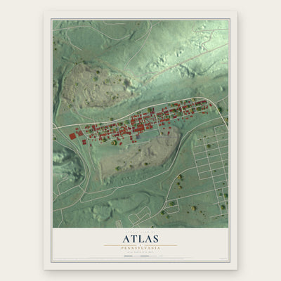 Atlas, Pennsylvania map print, the full design