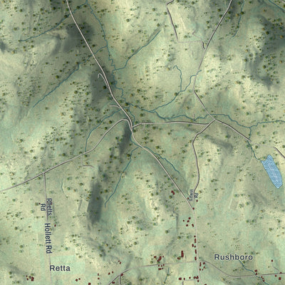 Close-up of the map of Auburn, Susquehanna County, Pennsylvania print showing street and building detail