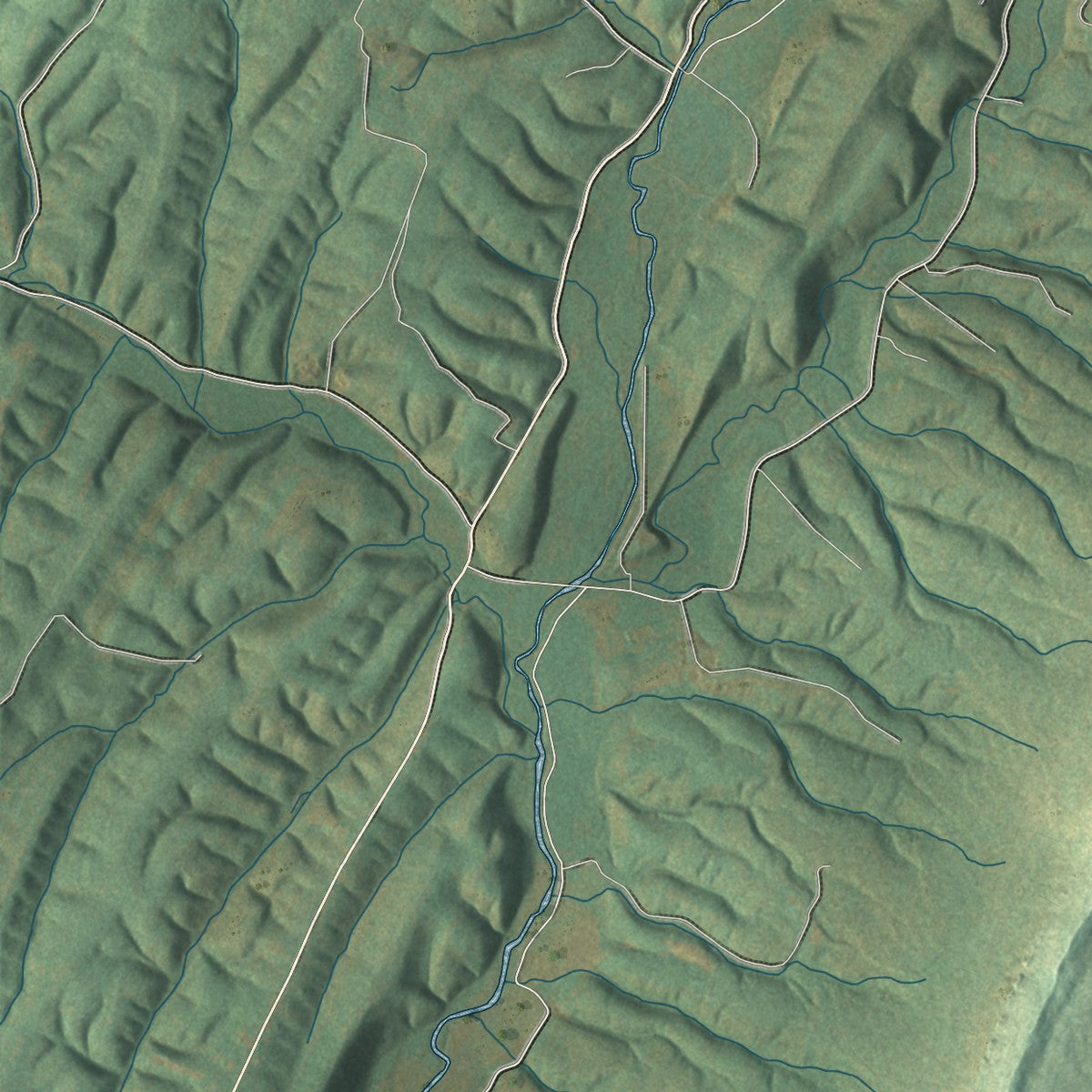 Close-up of the map of Ayr, Pennsylvania print showing street and building detail