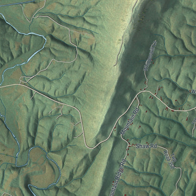 Second close-up of the map of Ayr, Pennsylvania print showing more streets and buildings