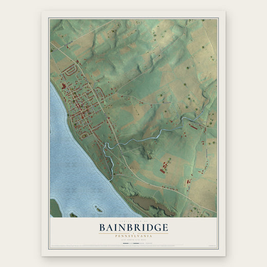 Bainbridge, Pennsylvania map print, the full design