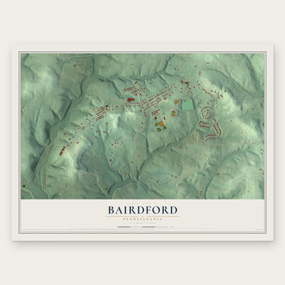 Bairdford, Pennsylvania map print, the full design