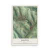Map of Baldwin, Allegheny County, Pennsylvania, 12 x 18 inch unframed archival matte print