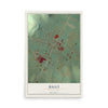 Map of Bally, Pennsylvania, 12 x 18 inch unframed archival matte print