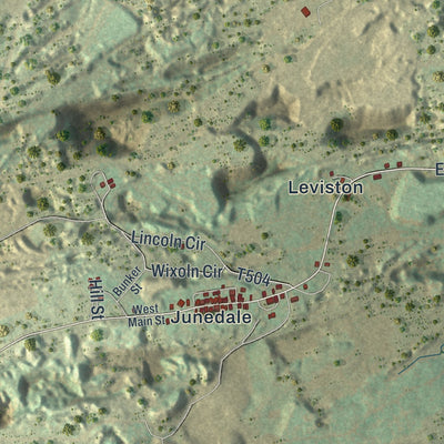 Second close-up of the map of Banks, Carbon County, Pennsylvania print showing more streets and buildings