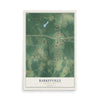 Map of Barkeyville, Pennsylvania, 12 x 18 inch unframed archival matte print