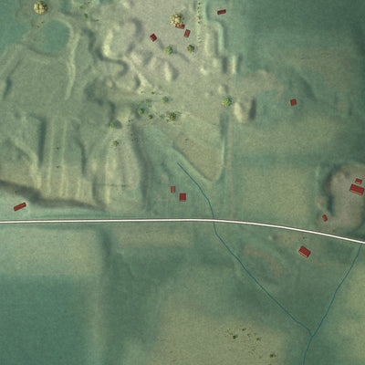 Second close-up of the map of Barkeyville, Pennsylvania print showing more streets and buildings