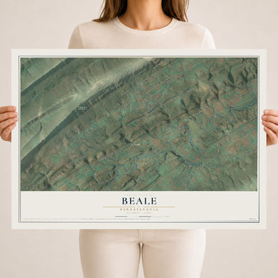 Map of Beale, Pennsylvania, 18 x 24 inch unframed archival matte print