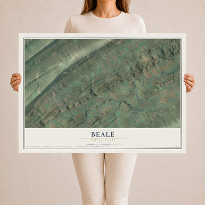 Map of Beale, Pennsylvania, 24 x 36 inch unframed archival matte print