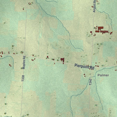 Close-up of the map of Beaver, Crawford County, Pennsylvania print showing street and building detail