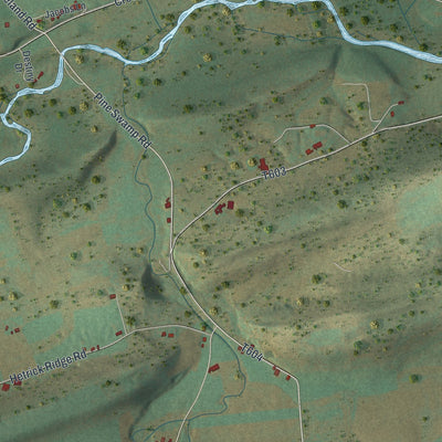 Close-up of the map of Beaver, Snyder County, Pennsylvania print showing street and building detail