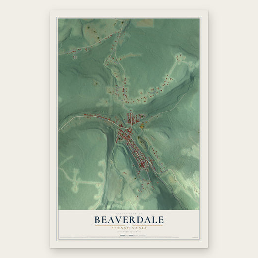 Beaverdale, Pennsylvania map print, the full design