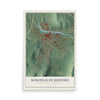 Map of the Borough of Bedford, Bedford County, Pennsylvania, 12 x 18 inch unframed archival matte print