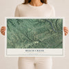 Map of Beech Creek, Clinton County, Pennsylvania, 12 x 18 inch unframed archival matte print