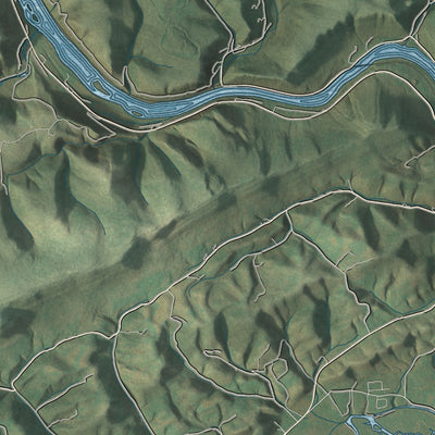 Close-up of the map of Beech Creek, Clinton County, Pennsylvania print showing street and building detail