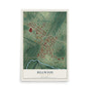 Map of Bellwood, Pennsylvania, 12 x 18 inch unframed archival matte print