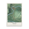 Map of Benson, Pennsylvania, 12 x 18 inch unframed archival matte print