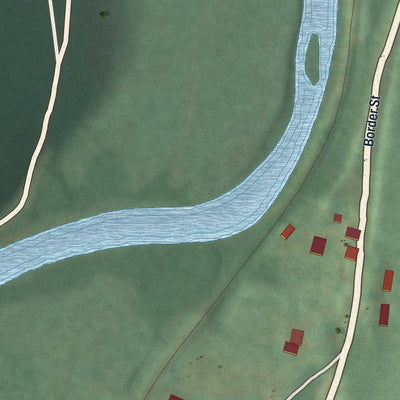 Second close-up of the map of Benson, Pennsylvania print showing more streets and buildings