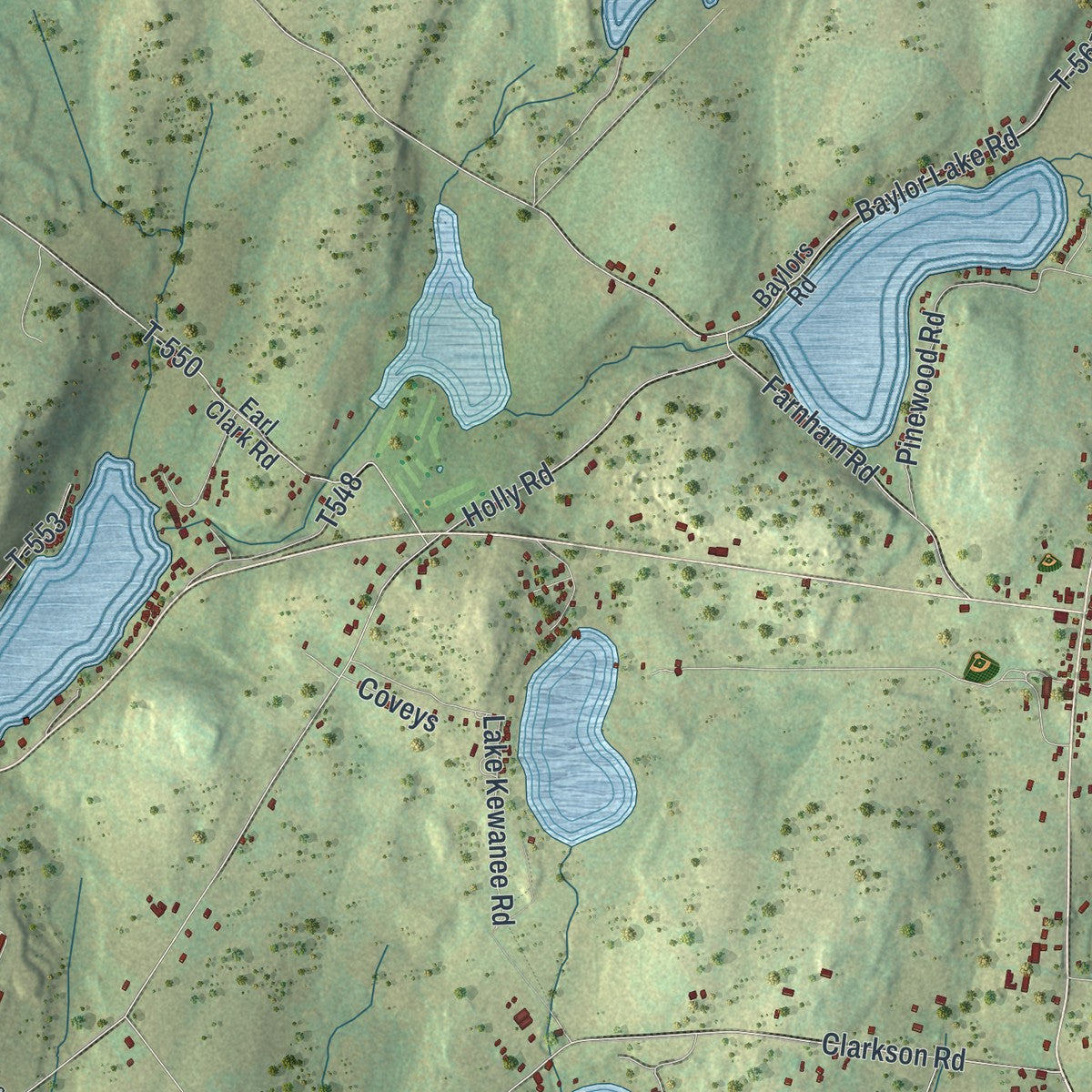 Close-up of the map of Benton, Lackawanna County, Pennsylvania print showing street and building detail