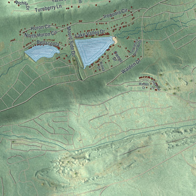 Close-up of the map of Black Creek, Pennsylvania print showing street and building detail