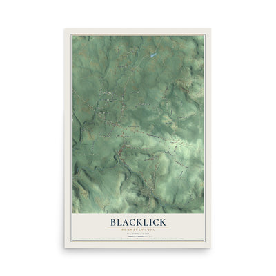 Map of Blacklick, Pennsylvania, 12 x 18 inch unframed archival matte print