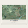 Blanchard, Pennsylvania map print, the full design