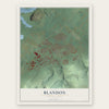 Blandon, Pennsylvania map print, the full design