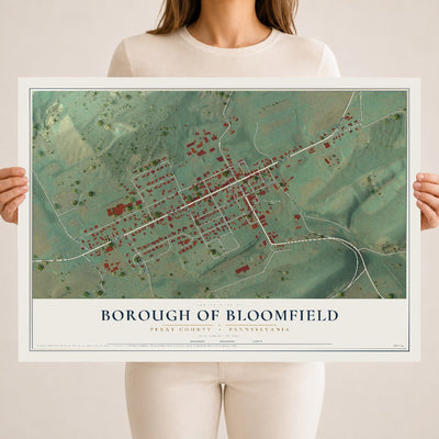 Map of the Borough of Bloomfield, Perry County, Pennsylvania, 18 x 24 inch unframed archival matte print
